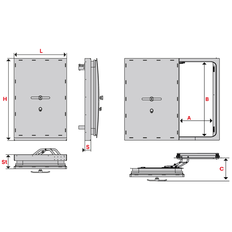 Hatches pantograph system 2619.03